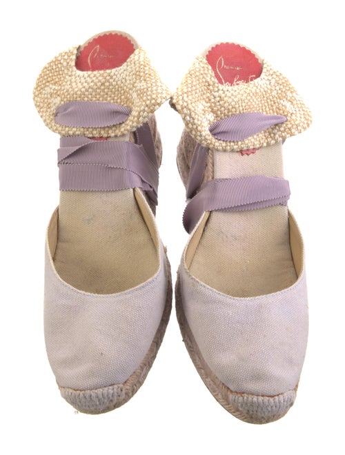 Christian Louboutin Canvas Grosgrain Trim D'Orsay Pumps