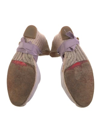 Christian Louboutin Canvas Grosgrain Trim D'Orsay Pumps