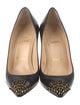 Christian Louboutin Leather Studded Accents Pumps