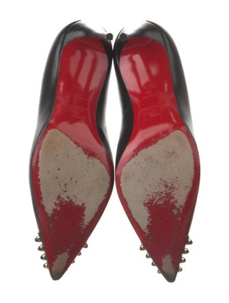 Christian Louboutin Leather Studded Accents Pumps