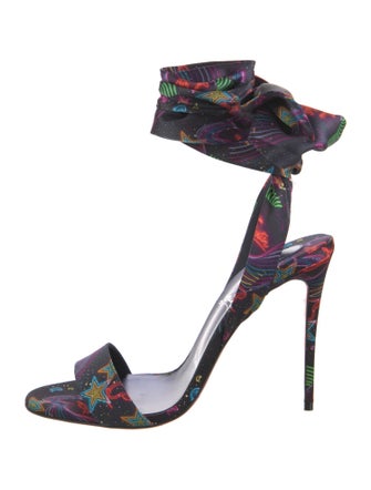 Christian Louboutin Satin Printed Sandals
