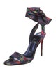 Christian Louboutin Satin Printed Sandals