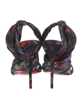 Christian Louboutin Satin Printed Sandals