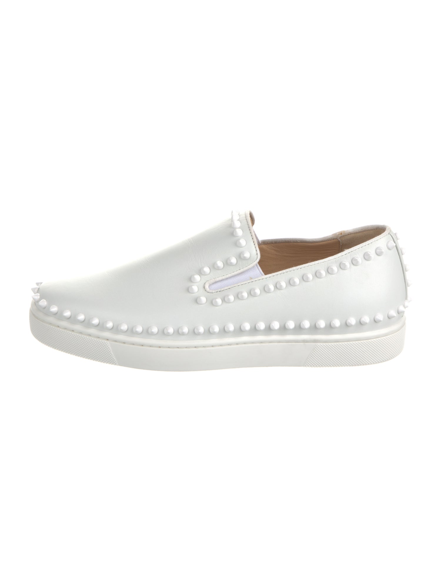 Christian Louboutin Spike Accents Leather Sneakers