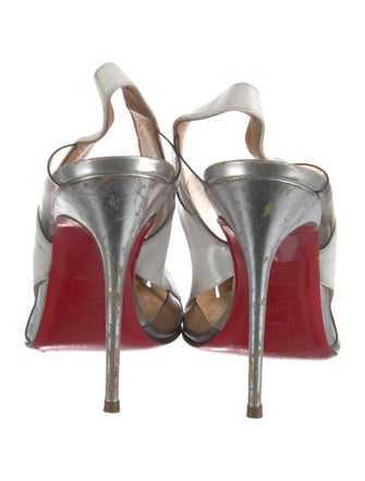 Christian Louboutin Air Chance 100 Leather Slingback Pumps