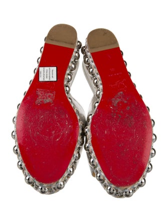 Christian Louboutin Patent Leather Studded Accents Espadrilles