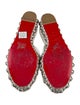 Christian Louboutin Patent Leather Studded Accents Espadrilles
