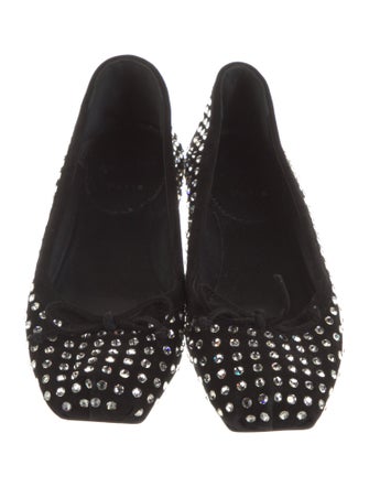 Christian Louboutin Suede Printed Flats