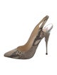 Christian Louboutin Snakeskin Animal Print Slingback Pumps