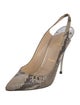 Christian Louboutin Snakeskin Animal Print Slingback Pumps