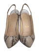 Christian Louboutin Snakeskin Animal Print Slingback Pumps