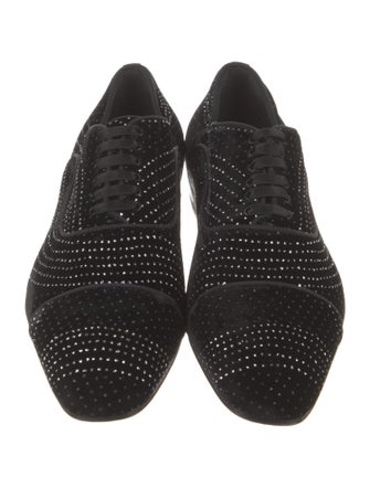 Christian Louboutin Velvet Patterned Oxfords