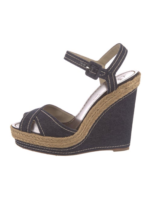 Christian Louboutin Denim Printed Espadrilles