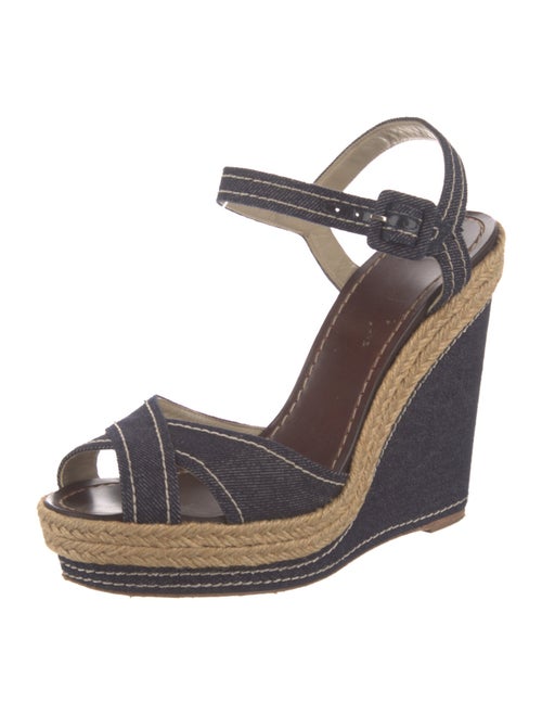 Christian Louboutin Denim Printed Espadrilles
