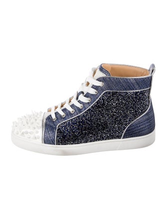 Christian Louboutin Spike Accents Graphic Print Sneakers