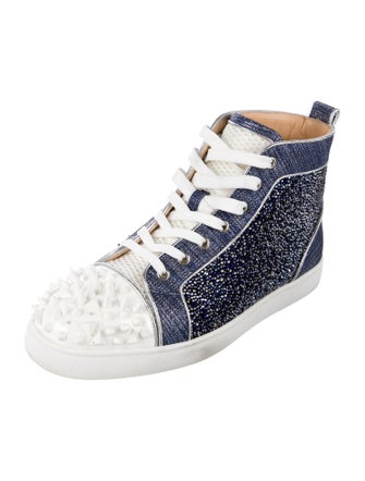 Christian Louboutin Spike Accents Graphic Print Sneakers