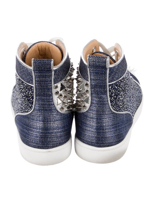 Christian Louboutin Spike Accents Graphic Print Sneakers