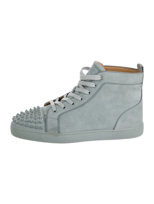 Christian Louboutin Spike Accents Suede Sneakers