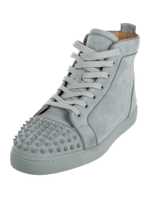 Christian Louboutin Spike Accents Suede Sneakers
