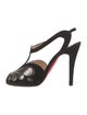 Christian Louboutin Suede T-Strap Pumps