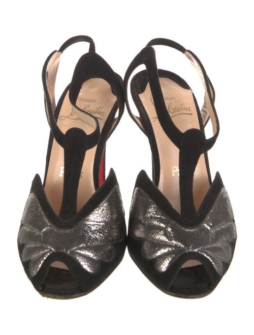 Christian Louboutin Suede T-Strap Pumps