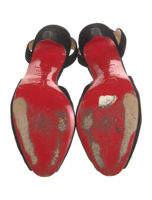 Christian Louboutin Suede T-Strap Pumps