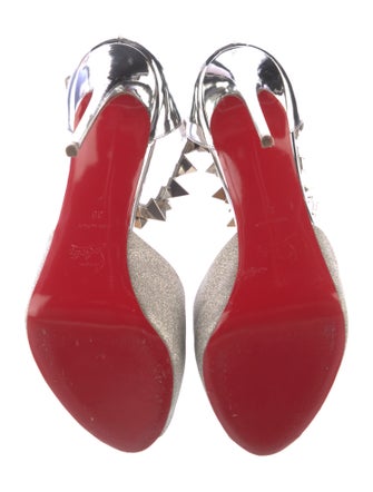 Christian Louboutin Glitter Glitter Accents D'Orsay Pumps