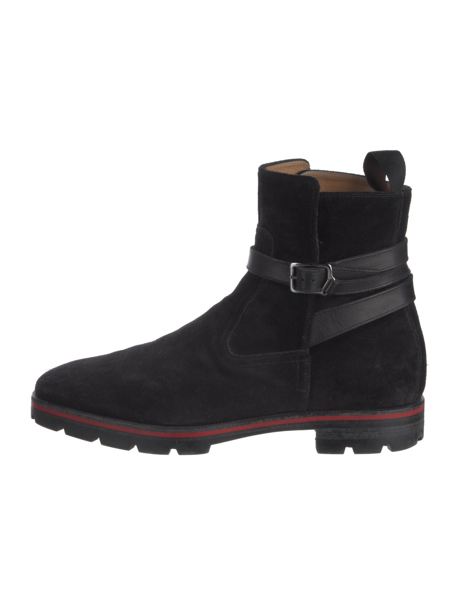 Christian Louboutin Suede Leather Trim Embellishment Boots