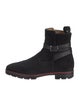 Christian Louboutin Suede Leather Trim Embellishment Boots