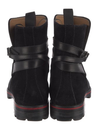 Christian Louboutin Suede Leather Trim Embellishment Boots