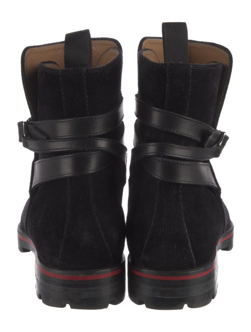 Christian Louboutin Suede Leather Trim Embellishment Boots