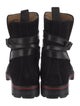 Christian Louboutin Suede Leather Trim Embellishment Boots