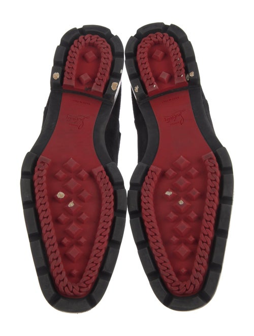 Christian Louboutin Suede Leather Trim Embellishment Boots