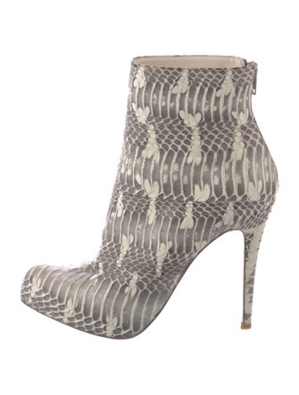 Christian Louboutin Python Animal Print Boots