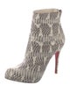 Christian Louboutin Python Animal Print Boots
