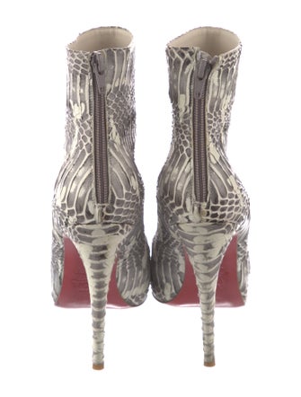 Christian Louboutin Python Animal Print Boots