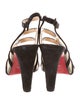 Christian Louboutin Suede Mesh Accents Gladiator Sandals