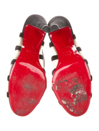 Christian Louboutin Suede Mesh Accents Gladiator Sandals