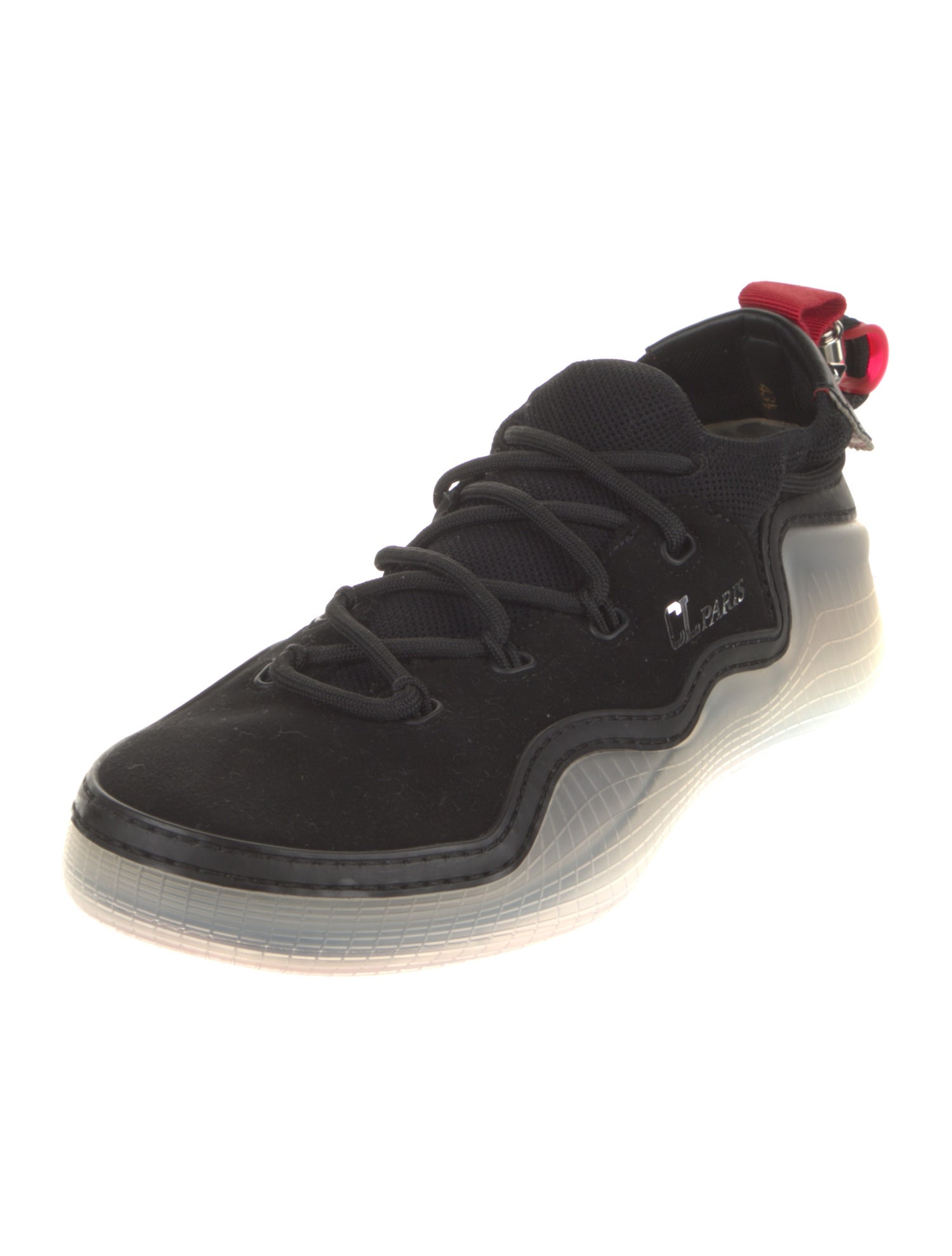 Christian Louboutin Spike Accents Suede Sneakers