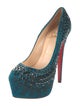 Christian Louboutin Suede Printed Pumps