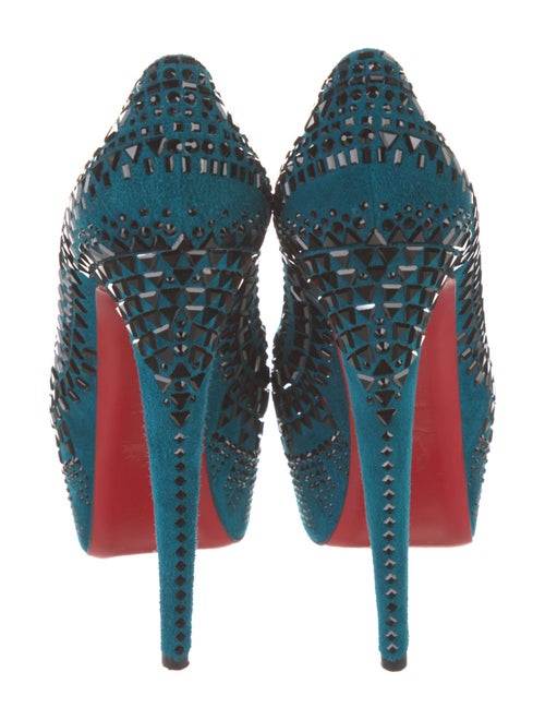 Christian Louboutin Suede Printed Pumps