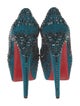 Christian Louboutin Suede Printed Pumps