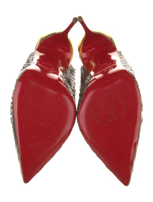 Christian Louboutin Python Animal Print Slingback Pumps