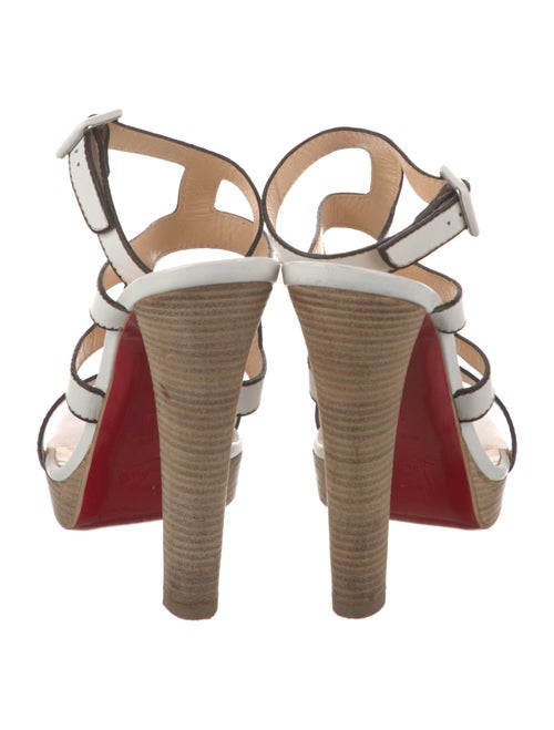 Christian Louboutin Leather Cutout Accent Gladiator Sandals