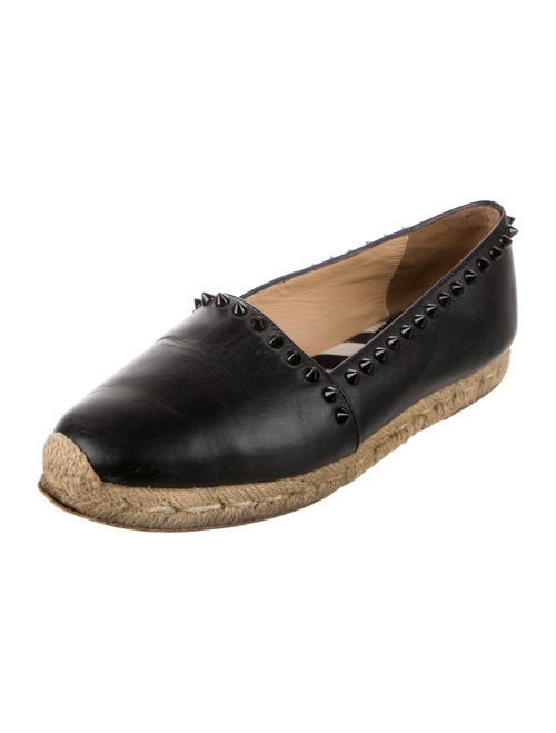 Christian Louboutin Spike Accents Leather Espadrilles