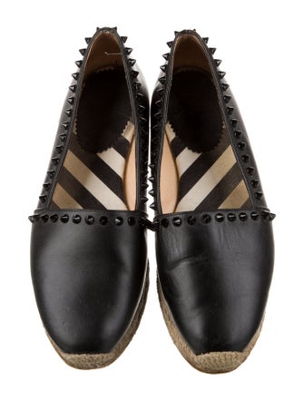 Christian Louboutin Spike Accents Leather Espadrilles