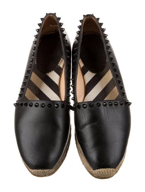 Christian Louboutin Spike Accents Leather Espadrilles