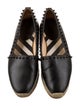 Christian Louboutin Spike Accents Leather Espadrilles