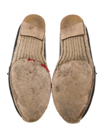 Christian Louboutin Spike Accents Leather Espadrilles