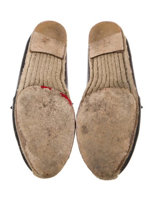 Christian Louboutin Spike Accents Leather Espadrilles